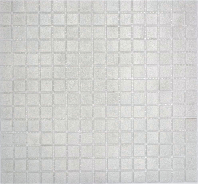 Piastrella di mosaico di vetro bianco antico grigio chiaro crema Classico incollata con carta - MOS200-A03