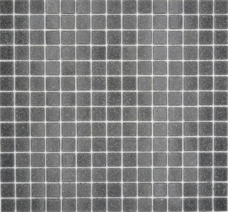 Mosaïque de verre Mosaïque de piscine Mosaïque flottante Gris aspect basalte gris foncé collé sur papier pour piscine - MOS200-A09