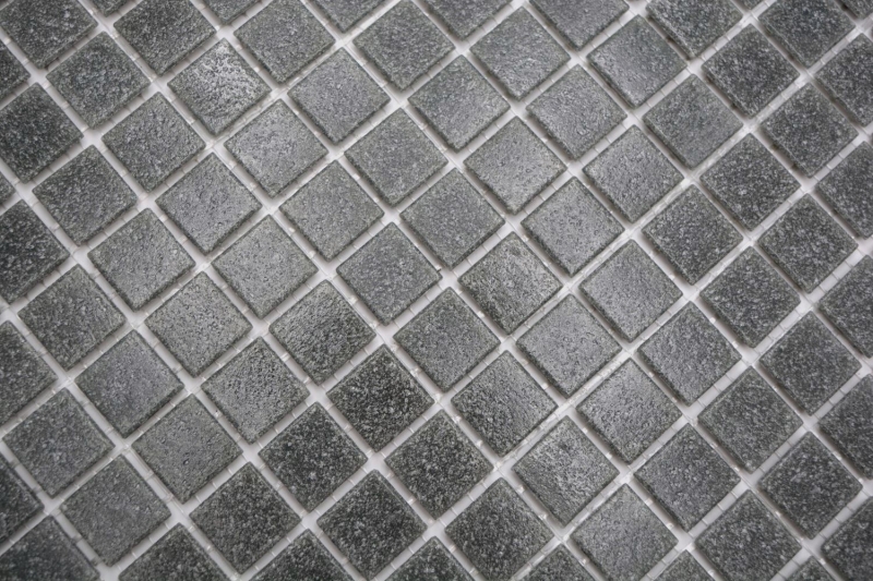 Mosaico di vetro per piscina mosaico galleggiante grigio basalto look grigio scuro carta-legato per piscina - MOS200-A09