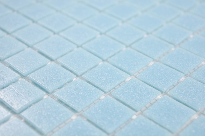 Mosaïque de verre Carreau de mosaïque bleu clair Mosaïque de piscine - 200-A11