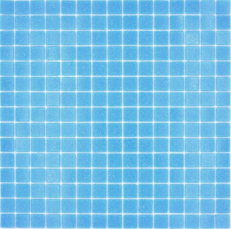 Piastrella di vetro a mosaico blu medio per piscina - 200-A13
