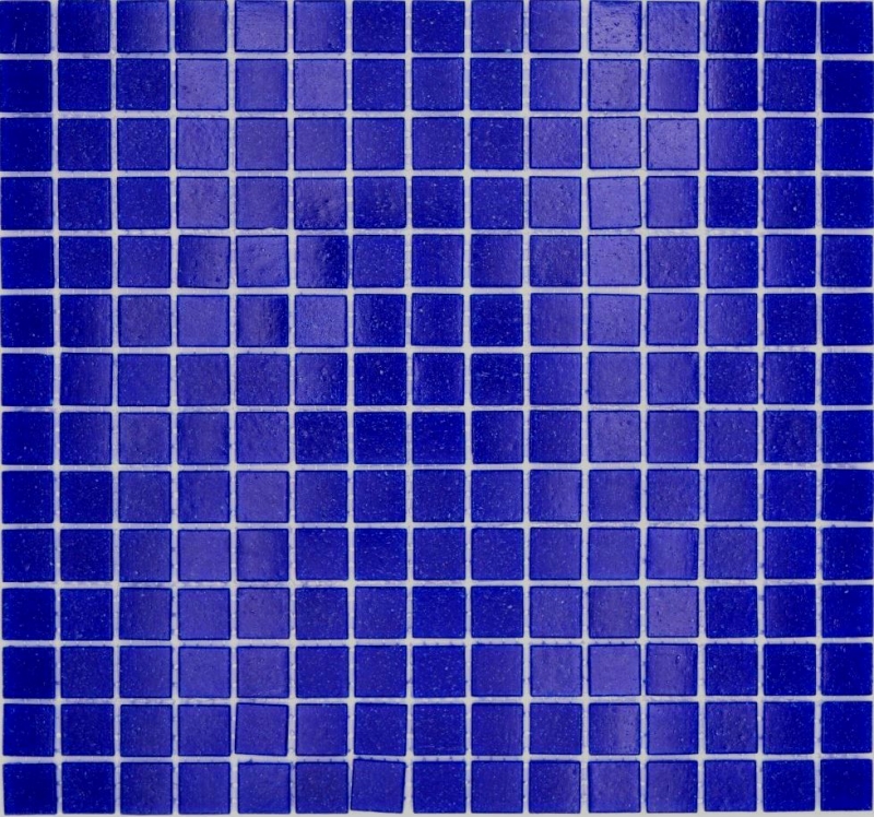Glasmosaik Ultramarinblau Dunkelblau Poolmosaik Schwimmbadmosaik Mosaikfliese Papierverklebt MOS200-A20