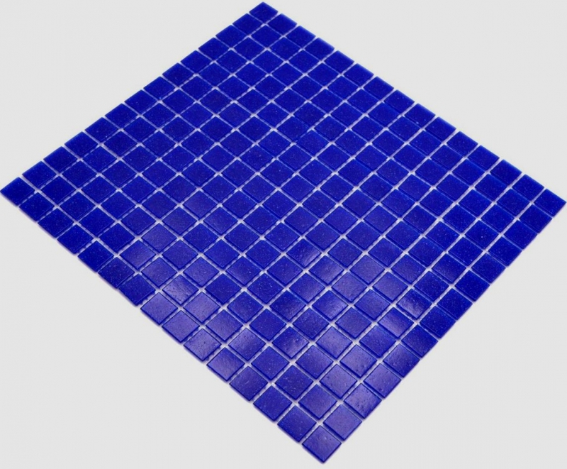 Glass mosaic Ultramarine blue Dark blue Pool mosaic Swimming pool mosaic Mosaic tile Paper-bonded MOS200-A20
