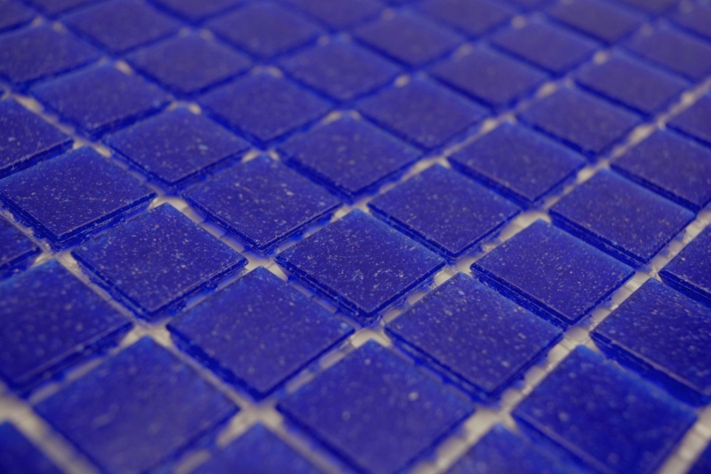 Glass mosaic Ultramarine blue Dark blue Pool mosaic Swimming pool mosaic Mosaic tile Paper-bonded MOS200-A20