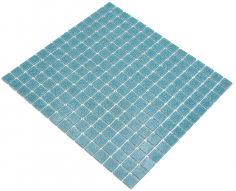 Piastrella di mosaico di vetro Pastello Blu Grigio Classico incollata su carta - MOS200-A52