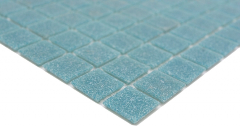 Piastrella di mosaico di vetro Pastello Blu Grigio Classico incollata su carta - MOS200-A52
