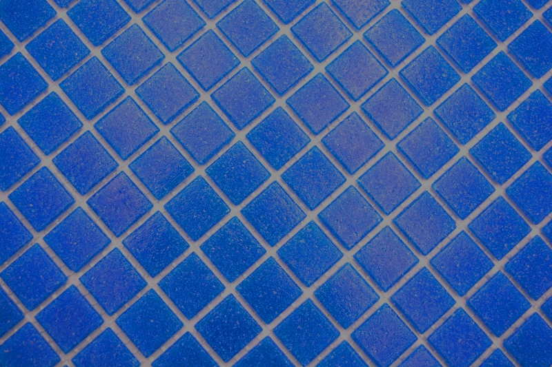 Mosaïque de verre Mosaïque de piscine bleu foncé Mosaïque de piscine Classic collée sur papier
