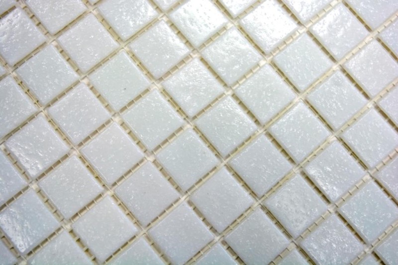 Mosaïque de verre Carreau de mosaïque super blanc Spots douche SALLE DE BAINS MUR cuisine - MOS50-0101