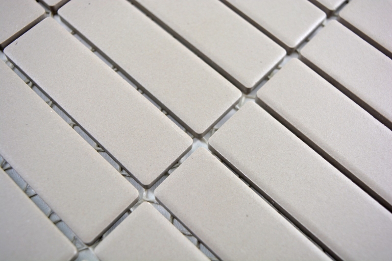 Mosaic tile ceramic rods light gray unglazed MOS24-1202_f