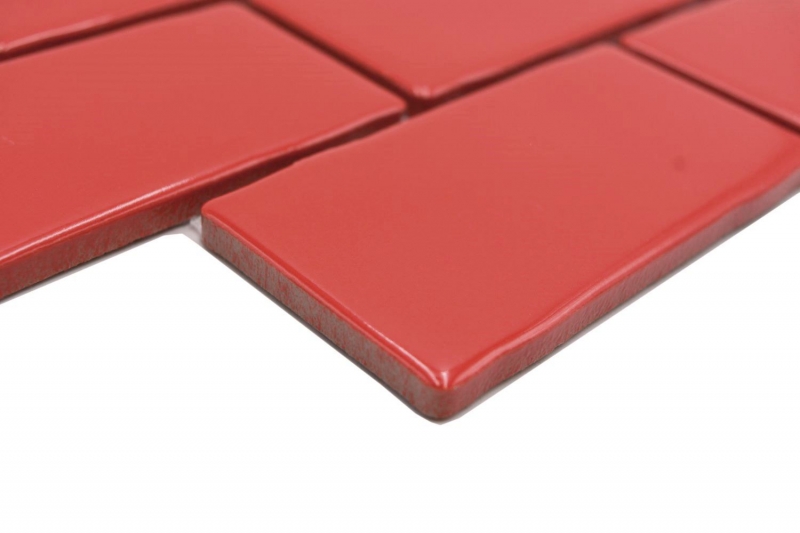 Ceramic mosaic tile Metro Sybway composite uni fire red glossy MOS26-567