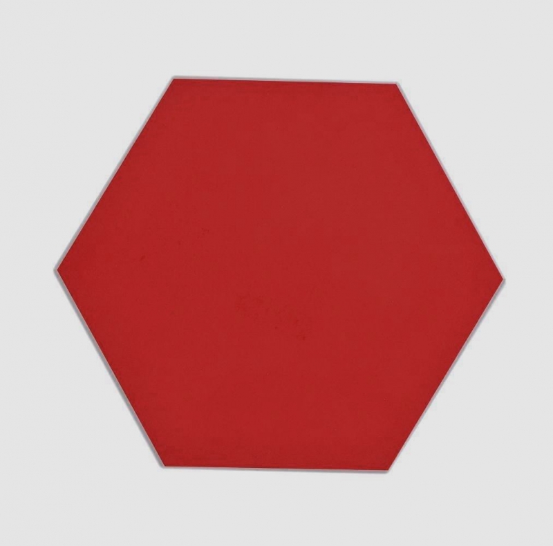 Carreau de mosaïque hexagonal autocollant en vinyle rouge MOS200-S09