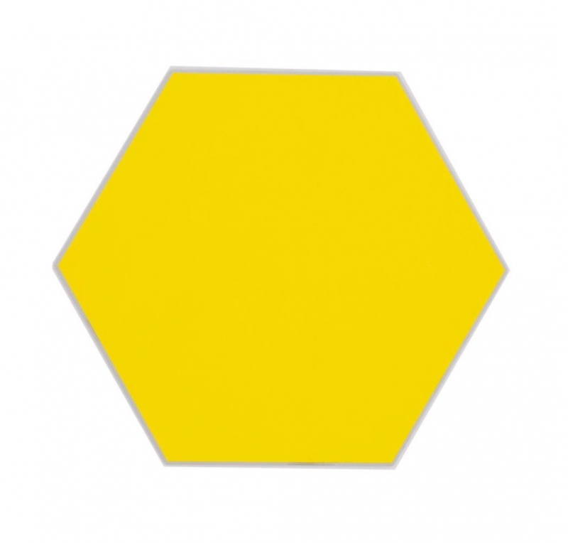Carreau de mosaïque hexagonal autocollant en vinyle jaune MOS200-S07