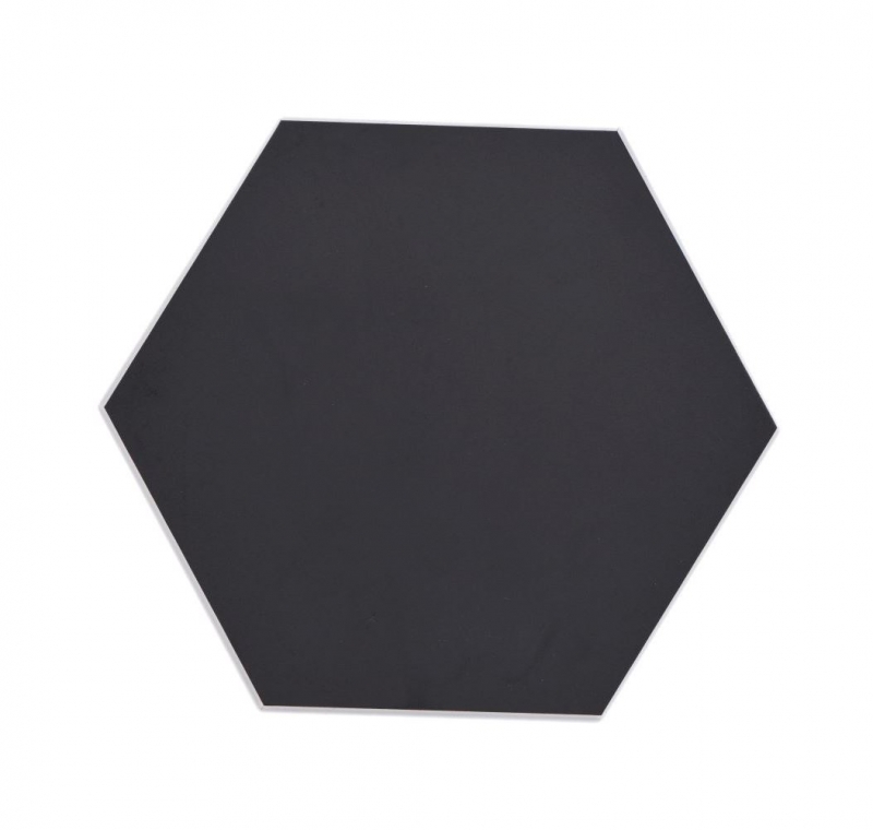 Carreau de mosaïque hexagonal autocollant en vinyle noir MOS200-S03
