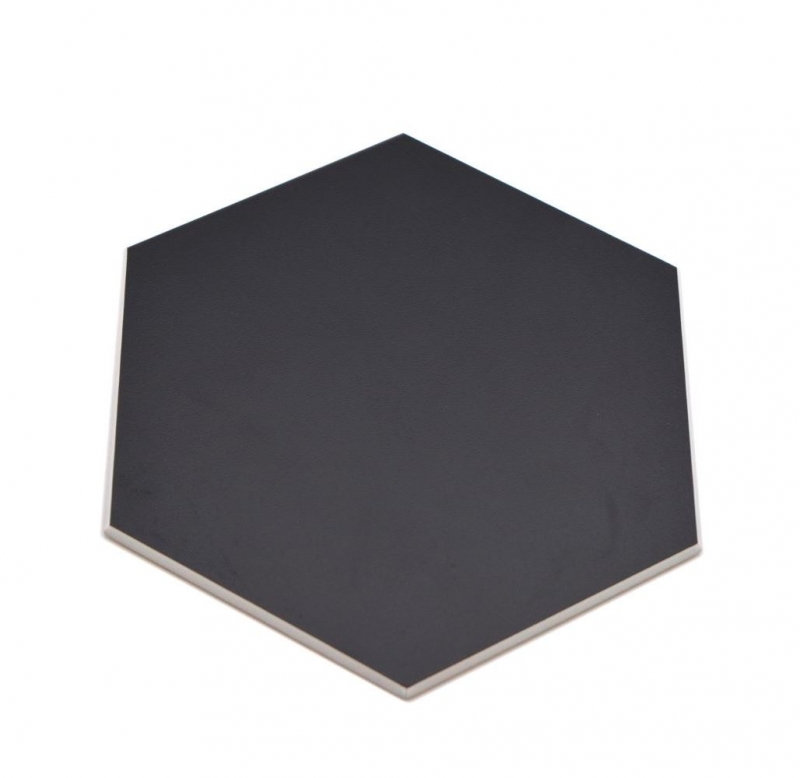 Carreau de mosaïque hexagonal autocollant en vinyle noir MOS200-S03