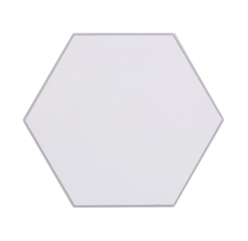 Carreau de mosaïque hexagonal autocollant en vinyle blanc MOS200-S01