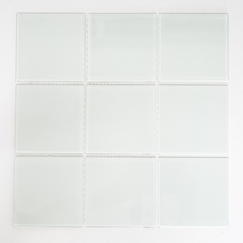 Mosaico di vetro tessere quadrate bianco opaco smerigliato vetro smerigliato articolo speciale SPO CM Z491