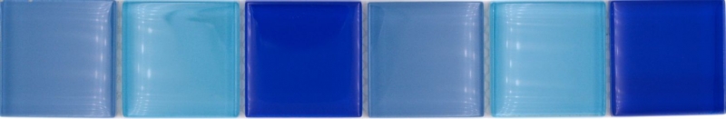 Mosaico di vetro tessere di vetro bordo blu lucido parete cucina bagno doccia MOS92-BO19480