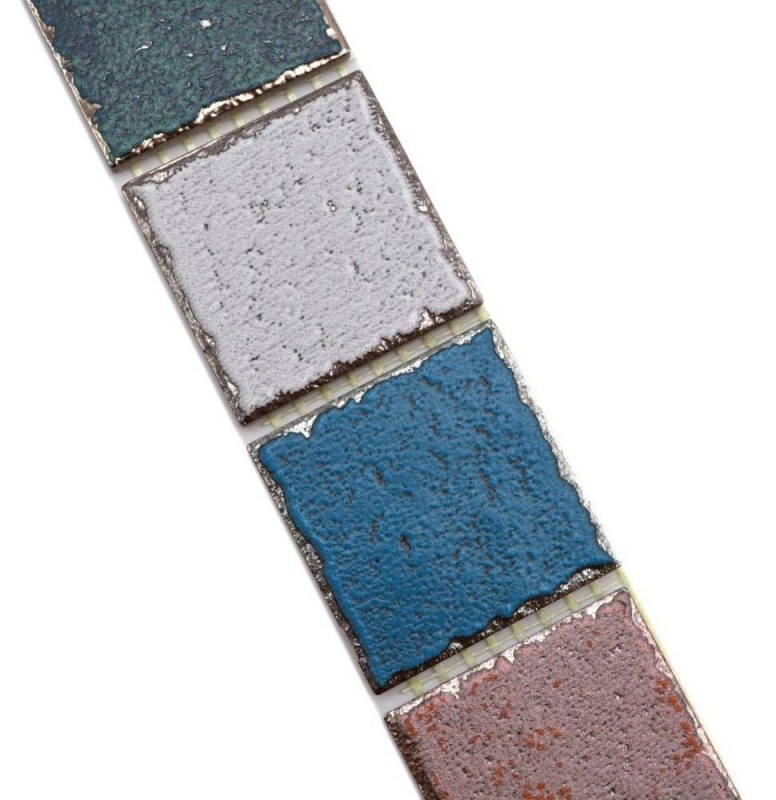 Mosaik Borde Bordüre Orient color mix Keramikmosaik Mosaikfliese Vintage Used Multicolor Bunt MOS24BOR-1234