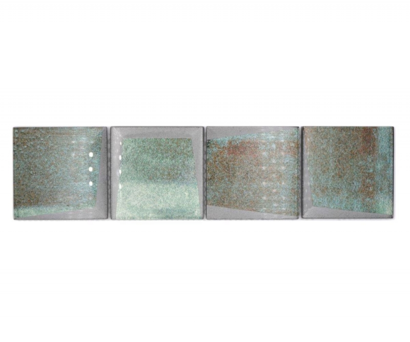 Bordo a mosaico Mosaico di vetro 3D look verde MOS88BOR-XB20