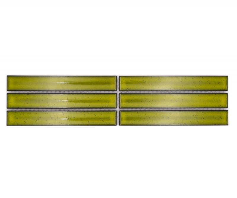 Mosaic border border rods light green speckled glossy MOS24BOR-CS16