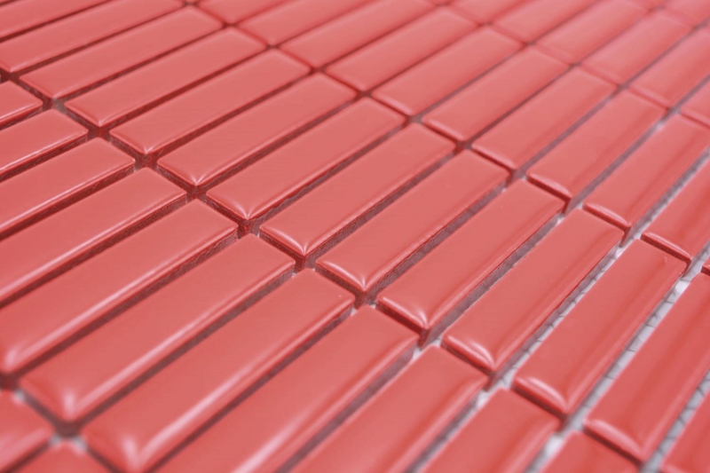 Ceramic mosaic red glossy bamboo look mosaic tile kitchen wall tile backsplash bathroom shower wall MOS24-BM7_f
