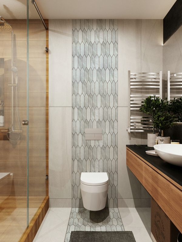 Mosaico ceramico grigio chiaro opaco effetto pietra piastrelle mosaico cucina piastrelle backsplash bagno doccia parete MOS13-L0206_f