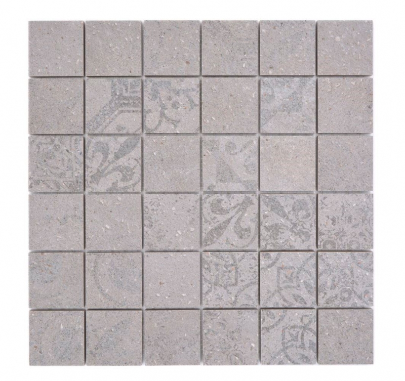 Ceramic mosaic gray matt retro look mosaic tile kitchen wall tile mirror bathroom shower wall MOS14-G3_f