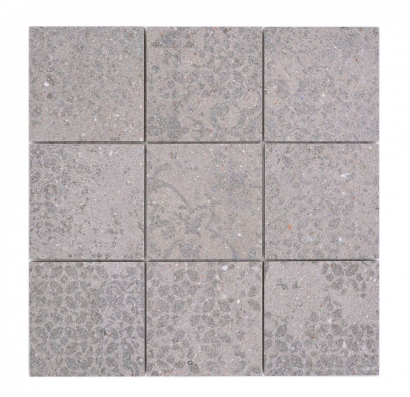 Mosaico ceramico grigio opaco aspetto retrò piastrelle mosaico cucina piastrelle backsplash bagno doccia parete MOS23-G7_f