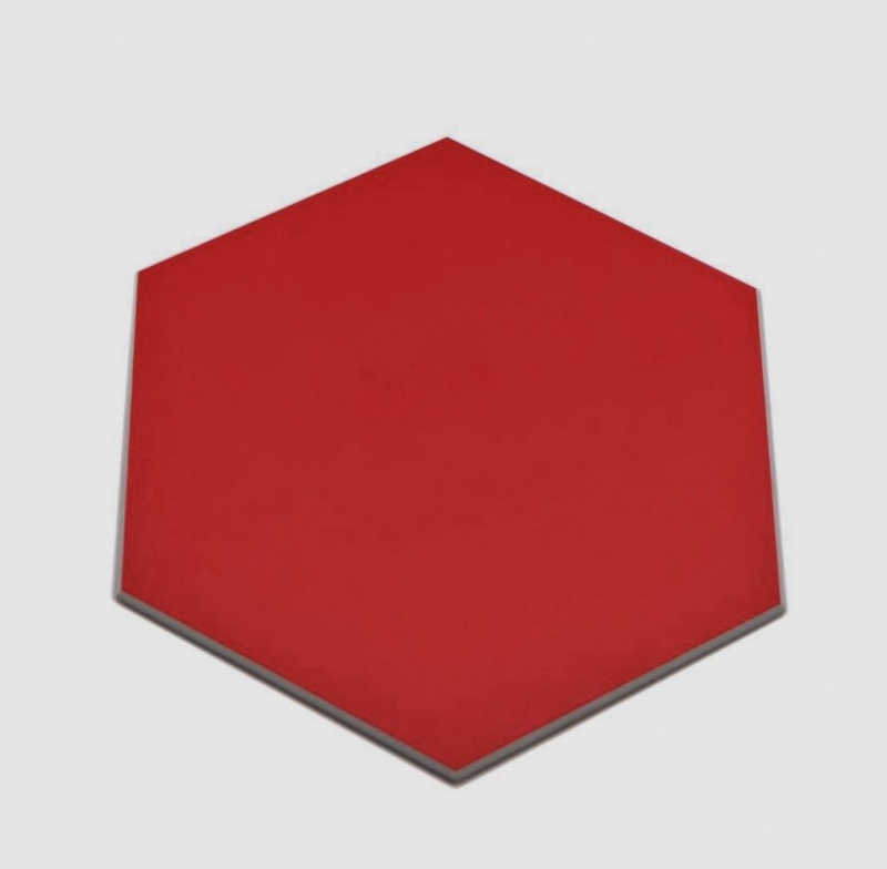 Mosaïque Carreaux autocollants rouge mat aspect hexagonal Carreaux de cuisine Carreaux de salle de bain MOS200-S09_f