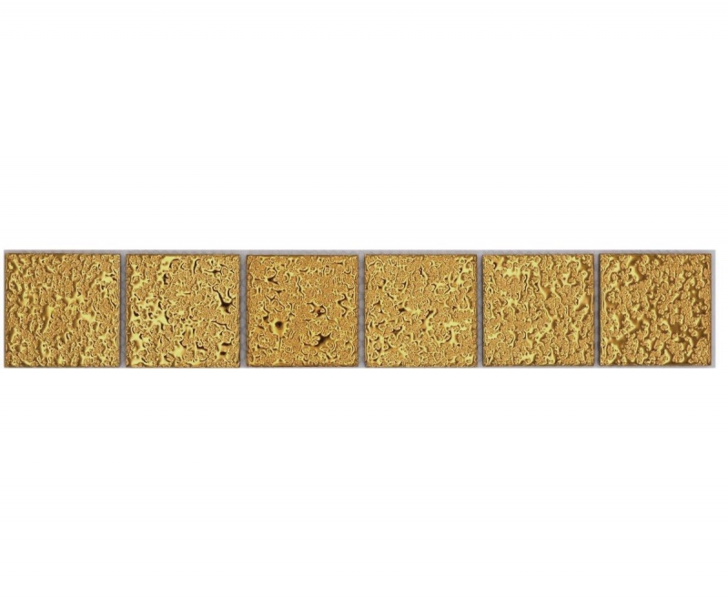 Bordo Border mosaico oro lucido effetto martello piastrella mosaico cucina piastrella muro specchio bagno MOS16BOR-0707_f