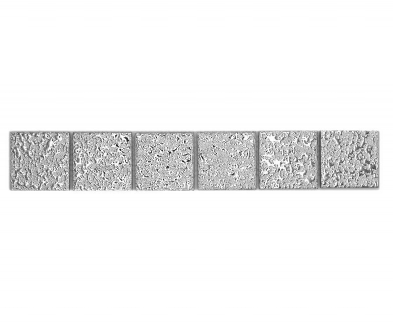 Bordo Border mosaico argento lucido aspetto martello piastrelle mosaico cucina piastrelle muro specchio bagno MOS16BOR-0207_f
