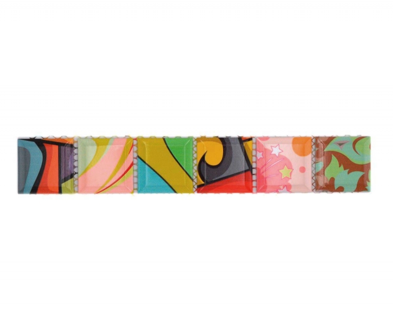 Bordure Borde Mosaïque multicolore multicolore brillant aspect pop art Mosaïque mur cuisine carrelage salle de bain mur douche MOS14BOR-1605_f