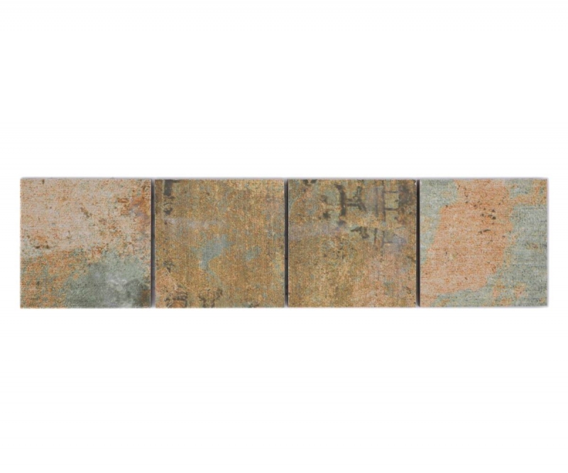 Bordure Borde Mosaïque mix beige/brun/vert mat aspect moquette carreau de mosaïque mur cuisine carrelage salle de bain mur douche MOS16BOR-71CB_f