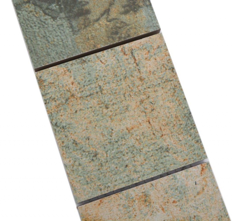 Bordüre Borde Mosaik mix beige/braun/grün matt Teppichoptik Mosaikfliese Küchenwand Fliesenspiegel Bad Duschwand MOS23BOR-95CB_f