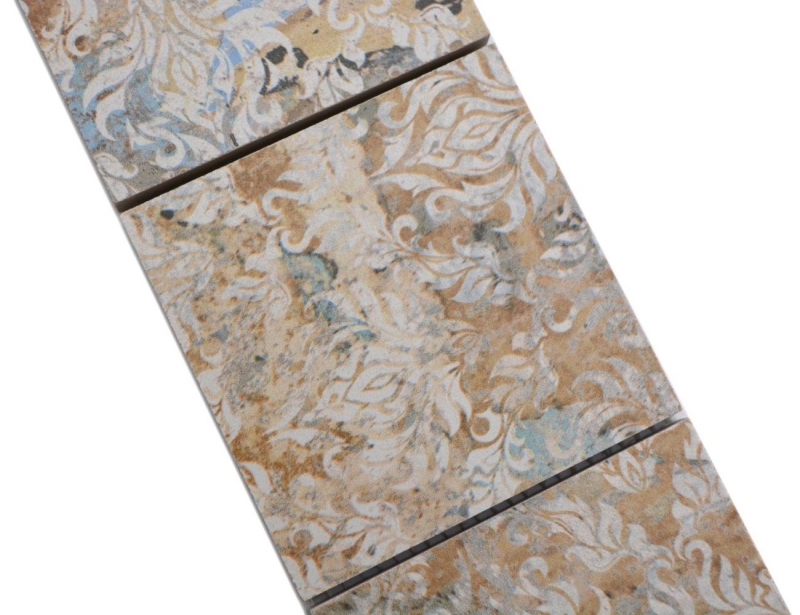 Bordüre Borde Mosaik mix leicht mehrfarbig matt Teppichoptik Mosaikfliese Küchenwand Fliesenspiegel Bad Duschwand MOS23BOR-95CS_f