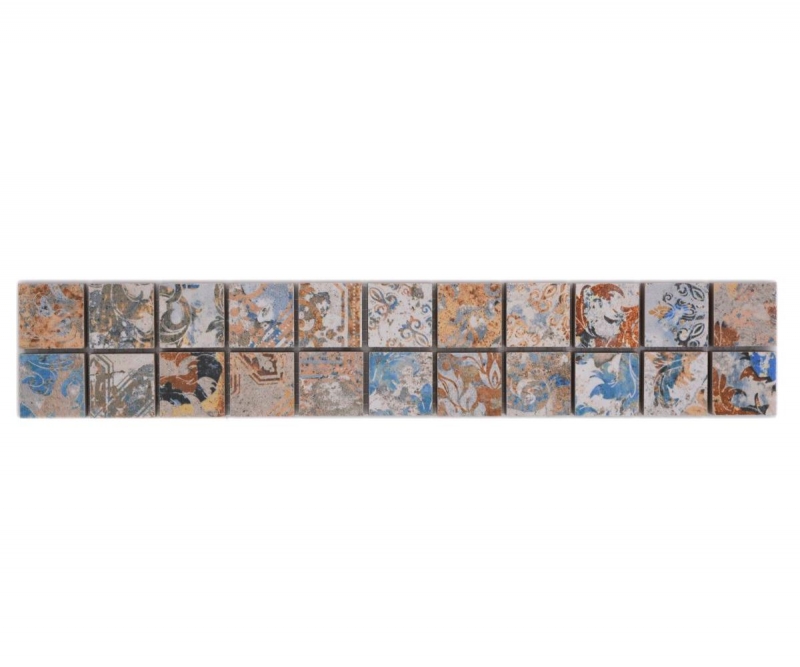 Border Border mosaico mix forte multicolore opaco aspetto tappeto piastrelle mosaico cucina piastrelle muro specchio bagno doccia MOS18BOR-25CV_f