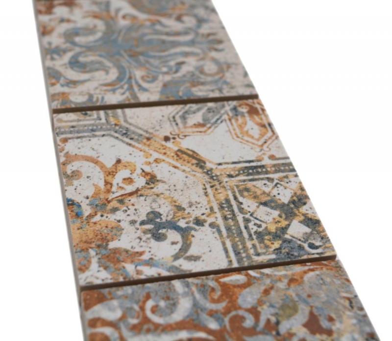 Bordüre Borde Mosaik mix stark mehrfarbig matt Teppichoptik Mosaikfliese Küchenwand Fliesenspiegel Bad Duschwand MOS16BOR-71CV_f
