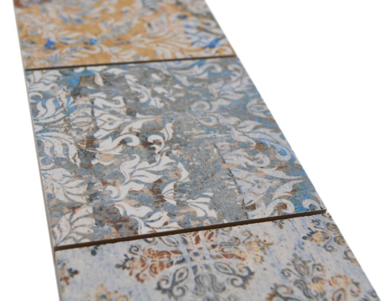 Bordüre Borde Mosaik mix stark mehrfarbig matt Teppichoptik Mosaikfliese Küchenwand Fliesenspiegel Bad Duschwand MOS23BOR-95CV_f