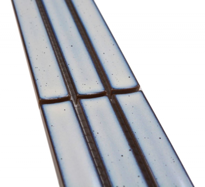 Bordüre Borde Mosaik weiß glänzend Stäbchenoptik Mosaikfliese Küchenwand Fliesenspiegel Bad Duschwand MOS24BOR-CS66_f