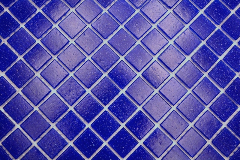 Mosaïque de verre Carreau de mosaïque bleu outremer brillant aspect piscine Carreau de mosaïque mur de cuisine miroir salle de bain mur de douche MOS200-A20_f