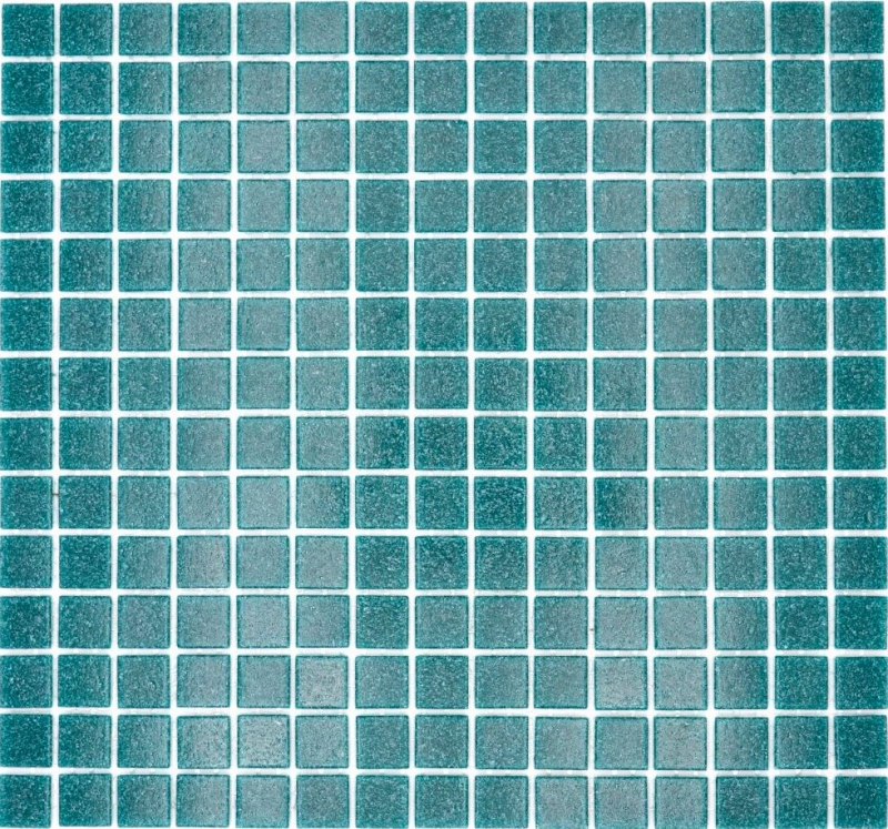 Glasmosaik Mosaikfliese dunkel türkis grün glänzend Pooloptik Mosaikfliese Küchenwand Fliesenspiegel Bad Duschwand MOS200-A67_f