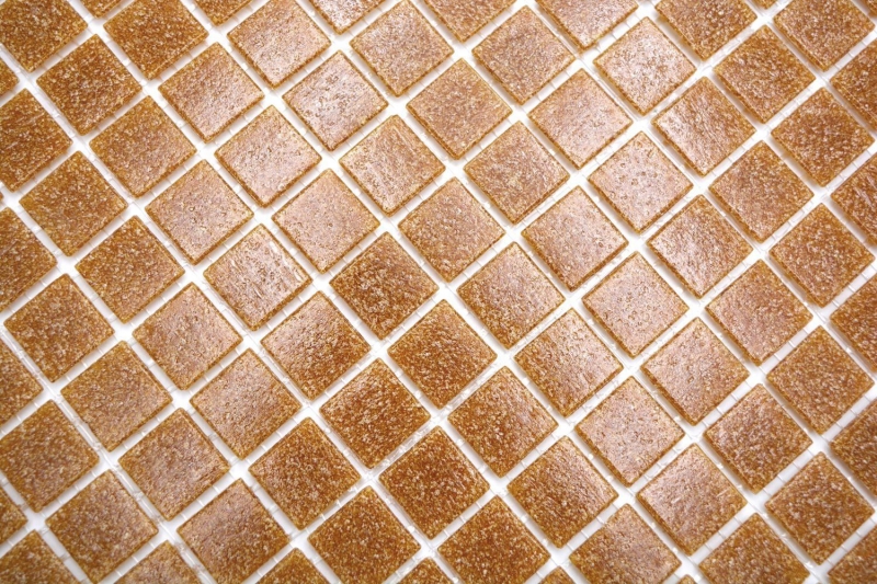 Mosaïque de verre Carreau de mosaïque marron brillant aspect piscine Carreau de mosaïque mur de cuisine Miroir de salle de bain Mur de douche MOS200-A34_f