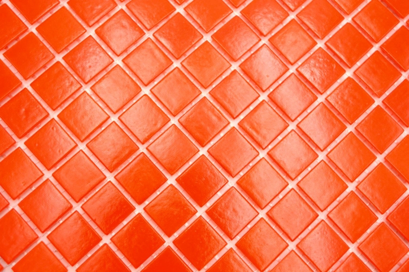 Mosaïque de verre Carreau de mosaïque orange brillant aspect piscine Carreau de mosaïque mur de cuisine Miroir de salle de bain Mur de douche MOS200-A95_f