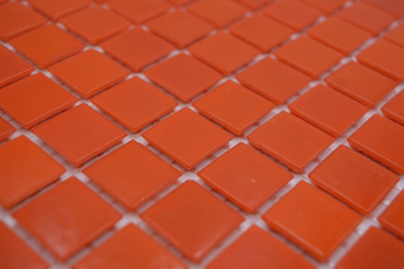 Mosaïque de verre Carreau de mosaïque orange brillant aspect piscine Carreau de mosaïque mur de cuisine Miroir de salle de bain Mur de douche MOS200-A95_f