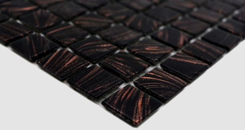 Glass mosaic mosaic tile black copper iridescent glossy pool look mosaic tile kitchen wall tile mirror bathroom shower wall MOS230-G49_f