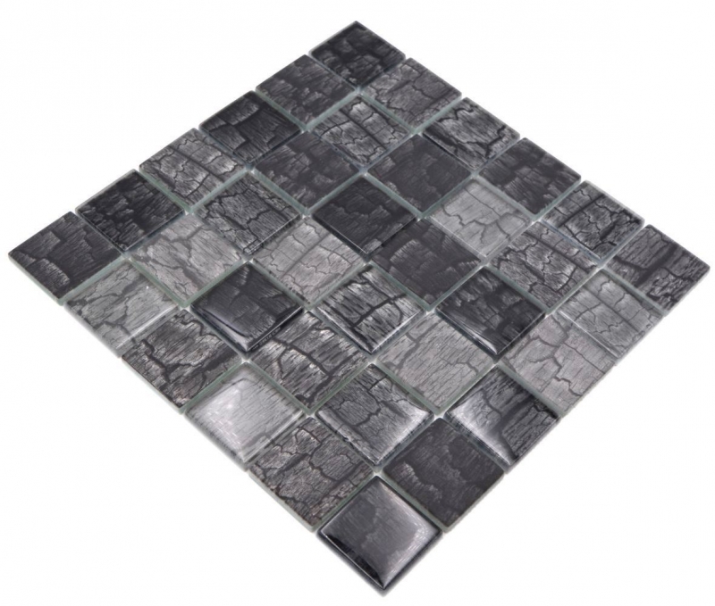 Hand-painted glass mosaic mosaic tile stone look forest gray dark gray MOS88-88P_m