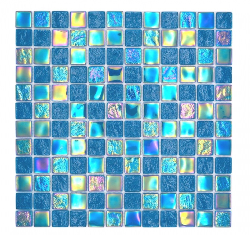 Échantillon manuel de mosaïque de verre carreau de mosaïque small flip flop irisé noir multicolore MOS65-S63_m