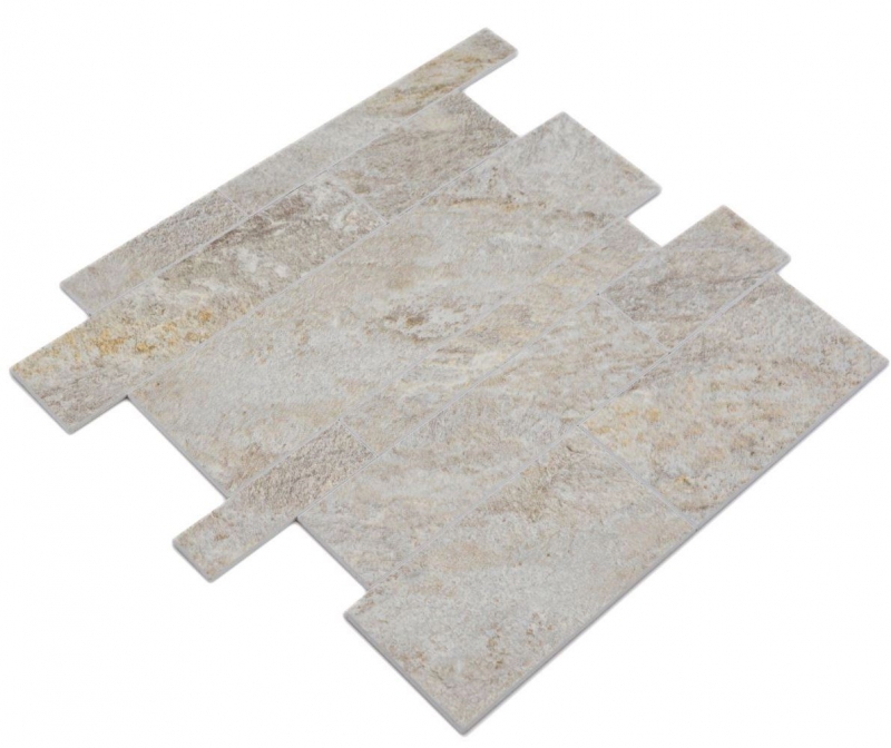 Échantillon manuel Tapis de mosaïque autocollant Vinyle aspect pierre beige gris Rectangulaire MOS200-SP01_m