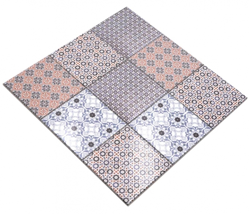 Hand pattern self-adhesive mosaic mat vinyl retro country house style MOS200-S1404_m