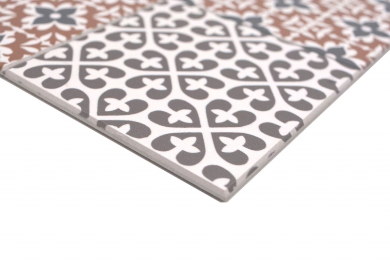 Hand sample self-adhesive mosaic mat vinyl Spanish tile look ornament colorful MOS200-S1406_m